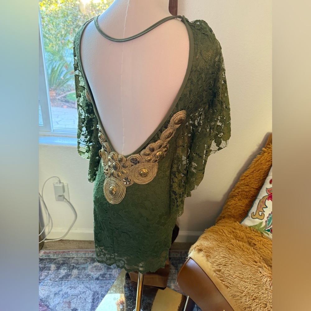 Sentimental NY by Sam Hourani Green Lace Dress